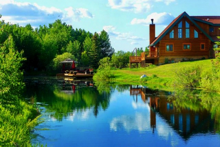 Peaceful cabin - lake, trees, cabin, boat