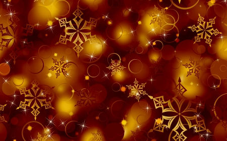 Golden Snowflakes - gold, golden snowflakes, golden, snowflakes