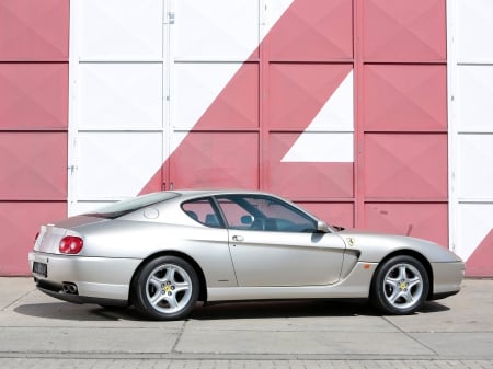 ferrari 456m gt - car, italian, silver, ferrari