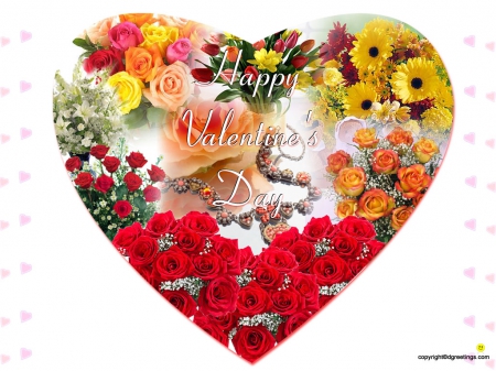 happy valentines day - flowers, valentines, day, happy