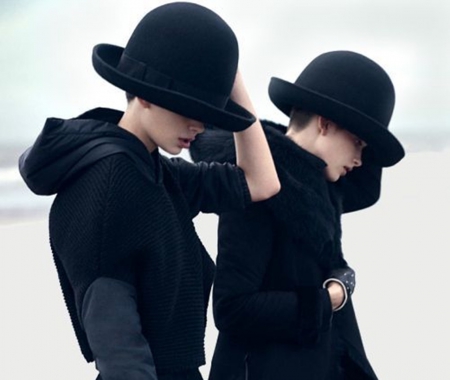 Hats - cool, black, people, beautiful, photography, models, hats, fashion