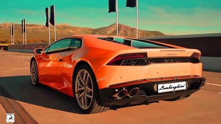 Lamborghini Huracan - sports, huracan, car, orange, lamborghini