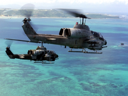 ah 1w combat helicopters - combat, sky, helicopter, military