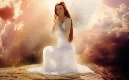 angel of peace - white, beauty, peace, angel