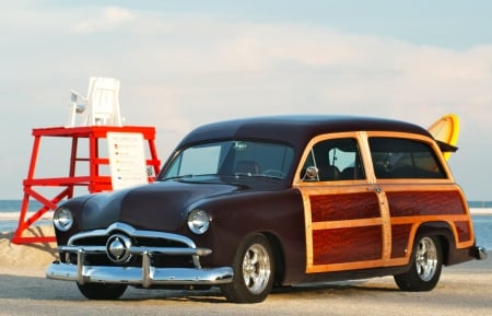 Ford Woodie Wagon - beach, woodie, ford, wagon