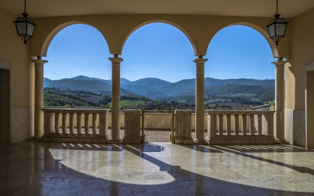 Beautiful View - view, porch, photography, terrace, arches