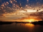 Lake in the Light of Sunset