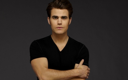 Paul Wesley as Stefan - man, paul wesley, actor, tv series, vampire diaries, stefan, black