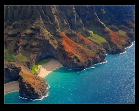 Litle Beach - nature, water, beach, forest