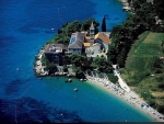 Aerial View of Coastal Town