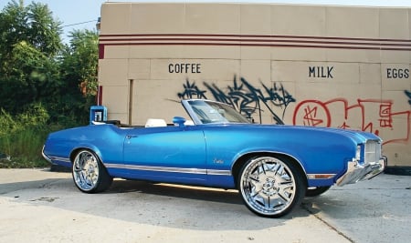  Olds Cutlass - classic, donk, gm, blue