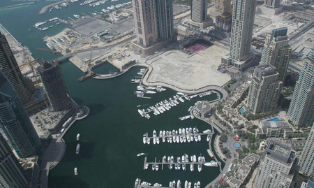 Dubai Marina - birdseye view, marina, dubai marina, dubai, air view, aerial view