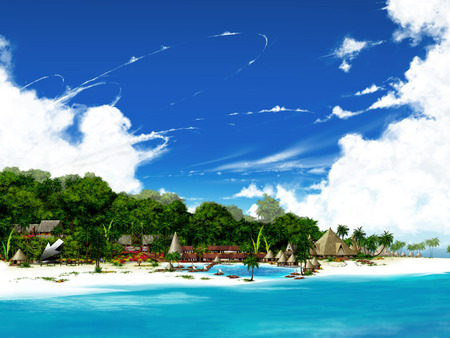 Heaven Like - tropic, beach, sky, ocean