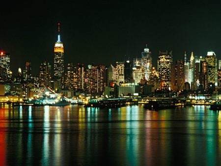 New York City Skyline as Seen From Weehawken New Jersey - cityscapes, castles