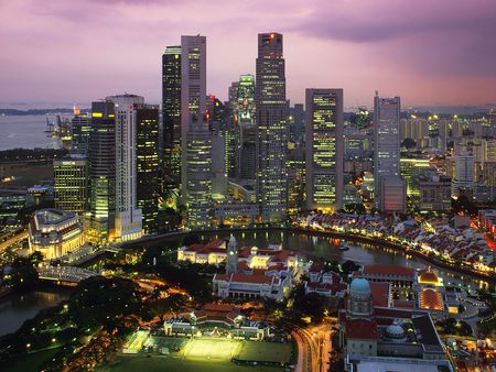 Singapore at Night - castles, cityscapes