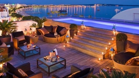 â™¥ - the villa, the pool, ocean, evening