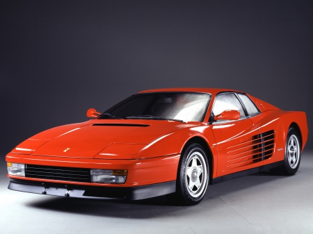 ferrari testarossa - testarossa, orange, italian, ferrari