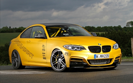 BMW M235i - cars, yellow, bmw, m235i