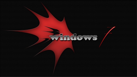 windows7 - black, didis, red, windows black