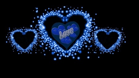 blue heart - love, zynah, blue, heart