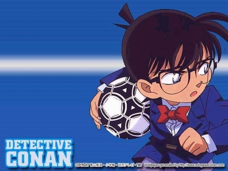 Detective Conan - male, megane, soccer ball, conan edogawa, detective conan