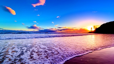 CHAWENG BEACH in DAWN - beaches, ocean, beach, sky, paradise, sunset, waves, nature, evening, clouds, seashore, splendor, sea, sand