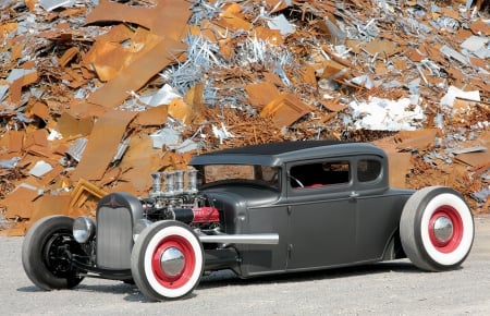 1930 Ford Model A Coupe - Hotrod, 1930, WHitewalls, Custom