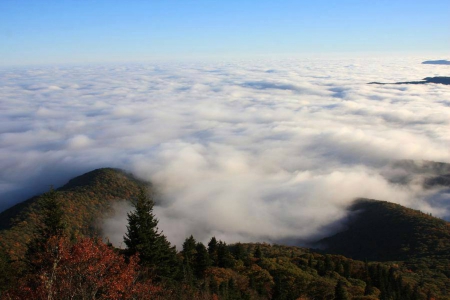 Blue Ridge Parkway - Mountains, clouds, Autumn, Nature