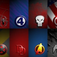 marvel symbol collage