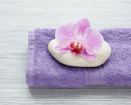 Spa - towel, orchid, stone, spa