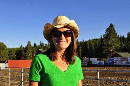 Rodeo Girl - hat, trees, rodeo, cowgirl