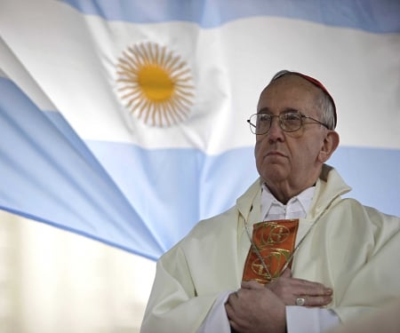 Pope Francis - hands, pope, flag, francis