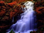 Waterfall on Autumn Cliff