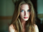 beauty with green eyes