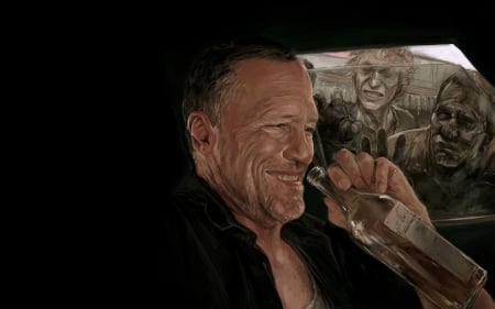 Cheerful Merle - dead, merle, dixon, zombie, walking