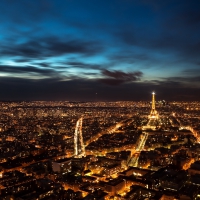 paris night sky