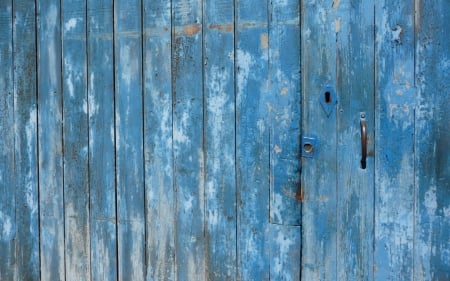 Blue door - door, texture, abstract, wood, blue