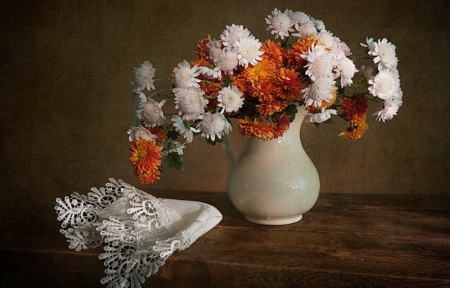 Still Life - flowers, table, vase, still life