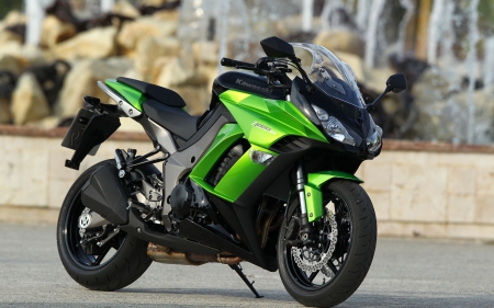 kawasaki z1000sx - green, kawasaki, z1000sx, motorcycle