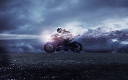 motor speed - speed, landscape, motorcycle, motor