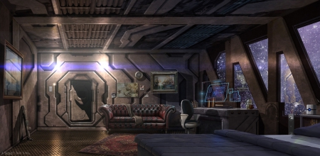 Captains Quarters - space, fiction, science, sci fi, dark