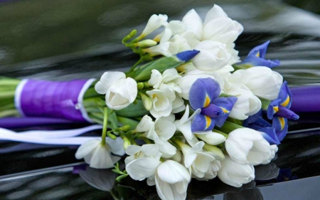 Lovely Bouquet - flowers, bouquet, white, petals