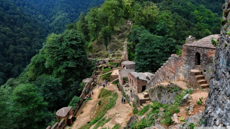 Castle Roodkhaan - architecture, castle roodkhaan, castles, trees