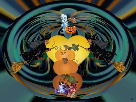 Trick or Treat 2 - eye candy, collage, 3d, fractal, abstract