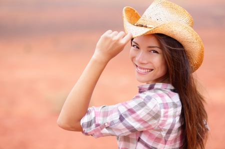 ~Cowgirl~ - smile, cowgirl, brunette, hat