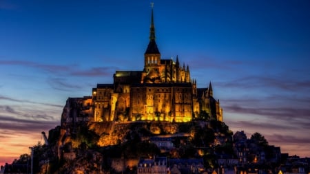 Mont Saint Michel in France - impressive buildings, France, architecture, other