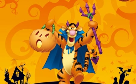 Tigger Halloween - halloween, tigger, childrens, comic