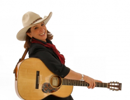 Cowgirl Guitar Picker - women, guitar, cowgirl, female, Junie Fisher, sing, famous, country