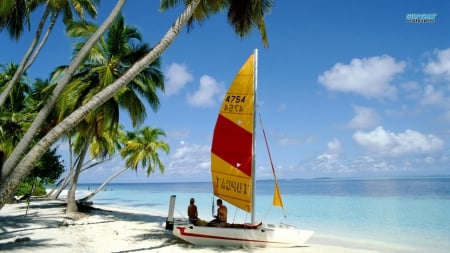 Maldives Beach - maldives, nature, beaches, photography, boat