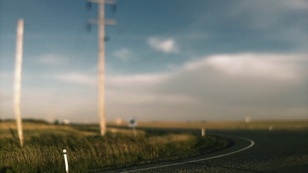 Psychedelic Highway - alberta, highways, clouds, canada, prairies